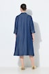 Robe en Lyocell aspect jean, poches, col calice et manches&nbsp;3/4