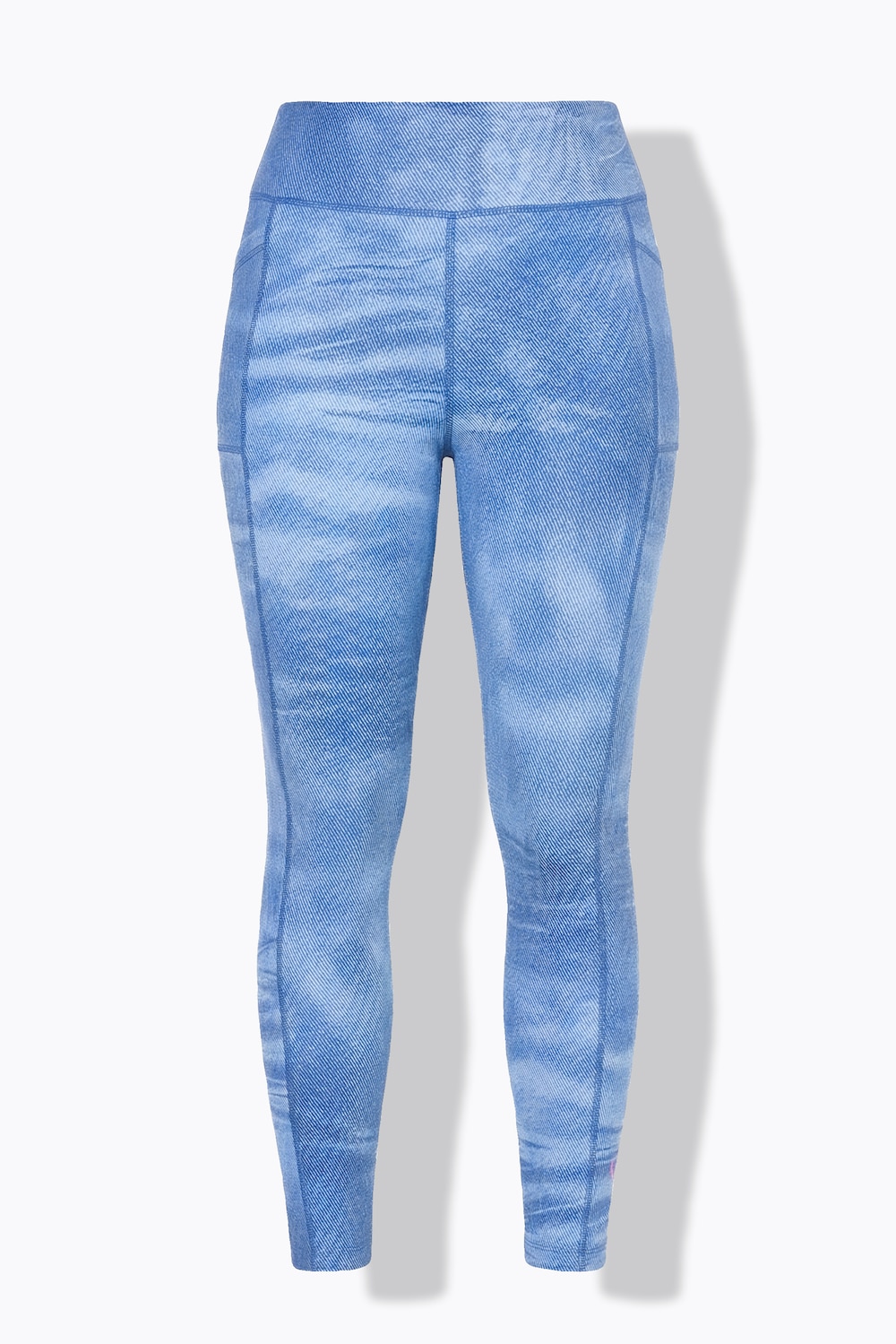 Stora storlekar Lifestyle leggings, Dam, blå, storlek: 48/50, Elastan, LAURASON
