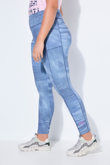 Lifestyle Leggings, DenimPrint ,Elastikbund