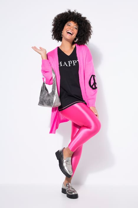 Leggings, Neonfarbe oder Schwarz, Elastikbund