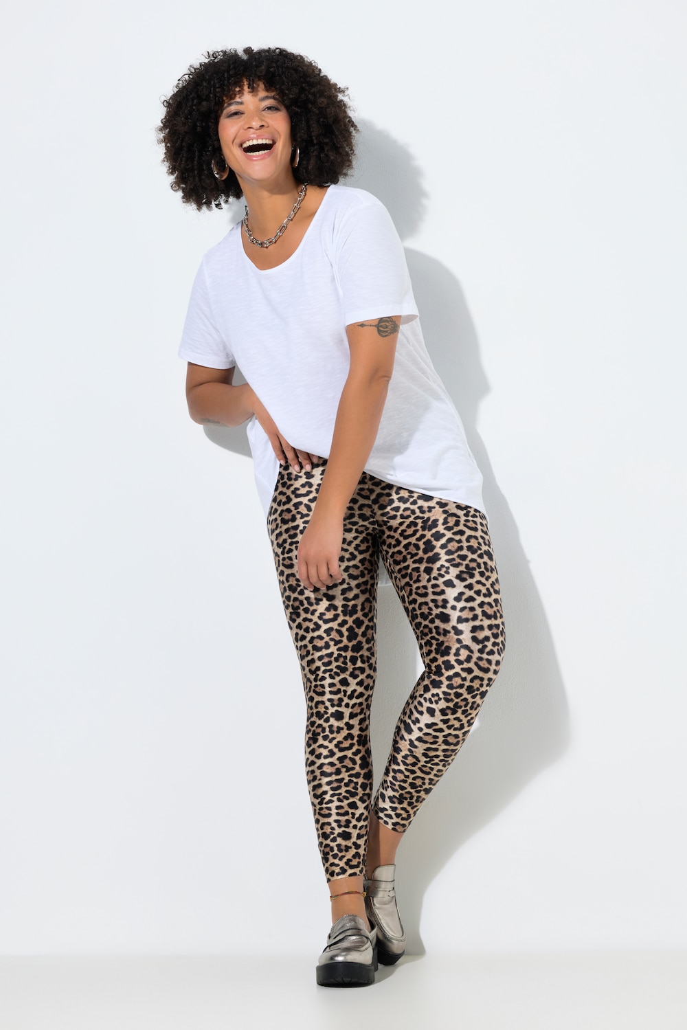 Leggings, Leomuster, Elastikbund