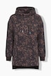 Sweatshirt, Leomuster, Stehkragen, Langarm
