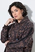 Sweatshirt, Leomuster, Stehkragen, Langarm