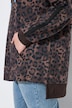 Sweatshirt, Leomuster, Stehkragen, Langarm