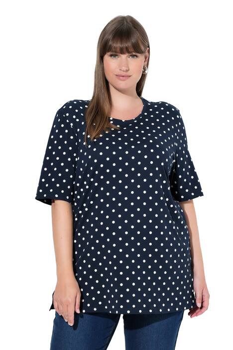 Tričko, puntíky, Relax, kulatý výstřih, krátké rukávy