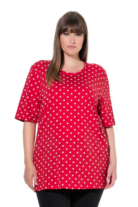 Tričko, puntíky, Relax, kulatý výstřih, krátké rukávy