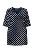 Tričko, puntíky Relax, výstřih do V, krátké rukávy