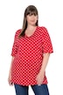 Tričko, puntíky Relax, výstřih do V, krátké rukávy