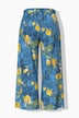Pantalon palazzo, motif citrons, jambe large et taille élastique