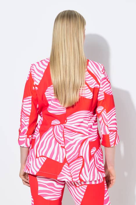 Marynarka z dżerseju, kokardy, kołnierz szalowy, rękawy 3/4