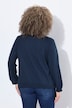 Sweatshirt, bloemenborduursel, ronde hals, korte mouw