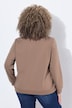Sweatshirt, bloemenborduursel, ronde hals, korte mouw