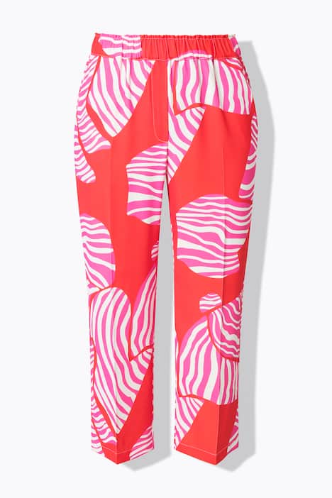 Jersey broek Ruby, strikjes, persplooien, elastische tailleband