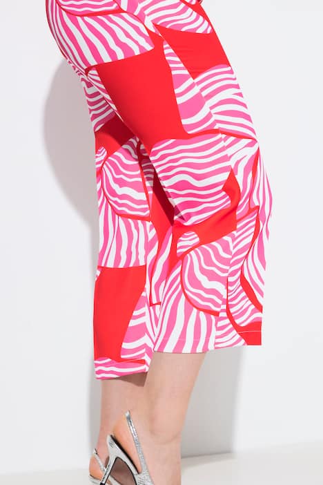 Jersey broek Ruby, strikjes, persplooien, elastische tailleband