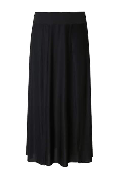 Maxi sukně s elastickým pasem a překrývajícími se díly