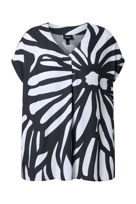 Tunika, limetky, větší velikost, V výstřih, polo rukávy