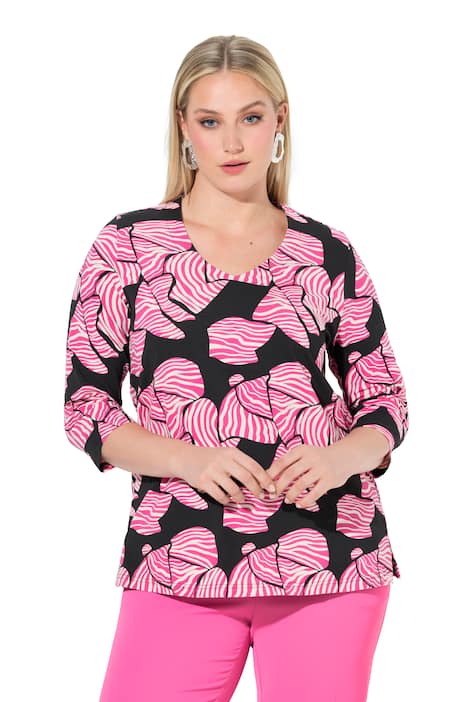 Tričko, mašle, klasický střih, V výstřih, 3/4 rukáv