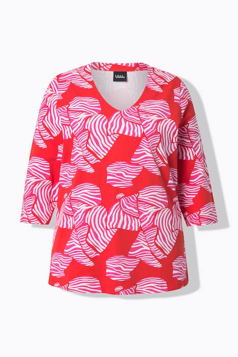 Shirt, Schleifen, Classic, V-Ausschnitt, 3/4-Arm