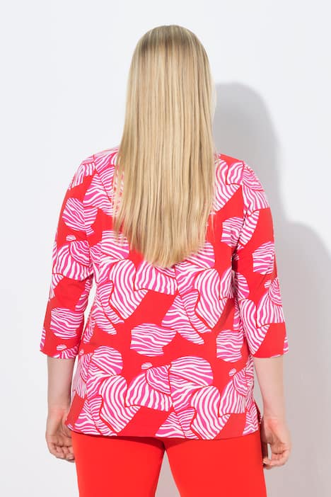 Shirt, Schleifen, Classic, V-Ausschnitt, 3/4-Arm