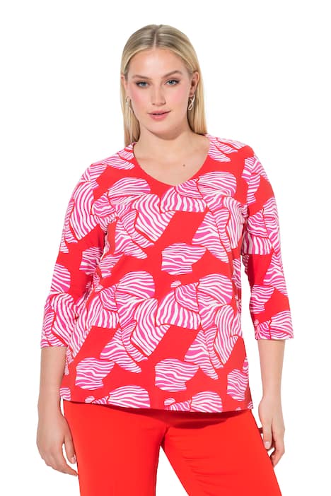 Tričko, mašle, klasický střih, V výstřih, 3/4 rukáv