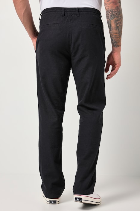 broek van linnenmix, elastische instapband, tot 72