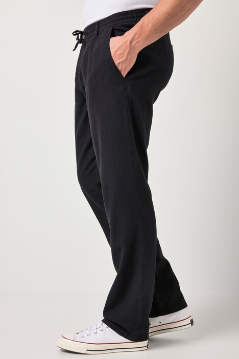 broek van linnenmix, elastische instapband, tot 72