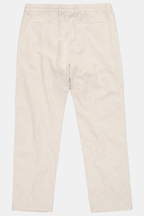 broek van linnenmix, elastische instapband, tot 72