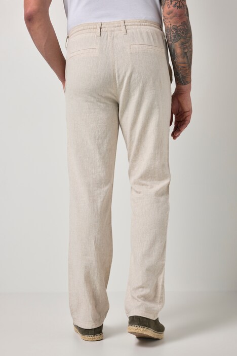 broek van linnenmix, elastische instapband, tot 72