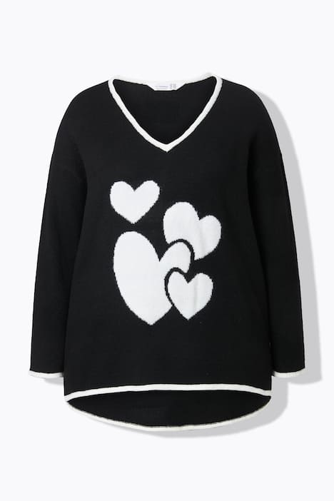 Pullover, bequeme Passform, Herz-Motiv