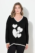 Pullover, bequeme Passform, Herz-Motiv