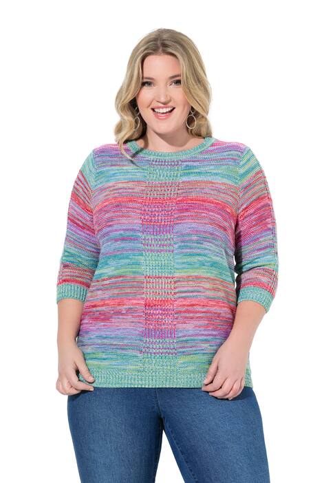 Svetr, pohodlný střih, melanž úplet