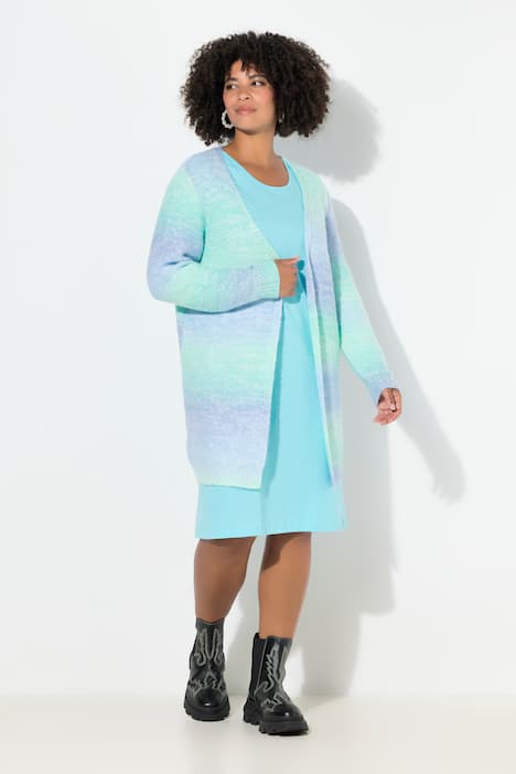 Strickjacke, Straight Fit, Farbverlauf, Pailletten