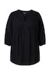 Halenka, řasení, tunikový výstřih, 3/4 balónový rukáv