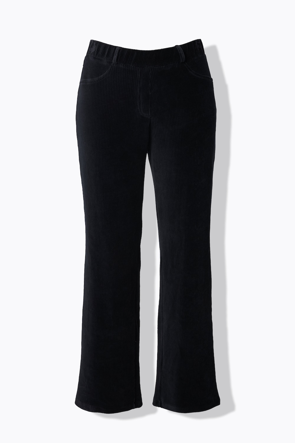 Große Größen Cord-Schlupfhose Mary, Damen, schwarz, Größe: 44, Baumwolle, Ulla Popken