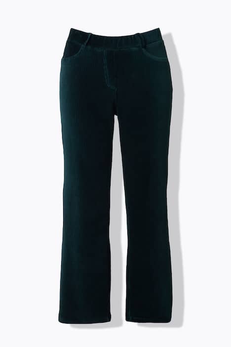 Pantaloni modello Mary in velluto a coste con cotone biologico e cintura elastica