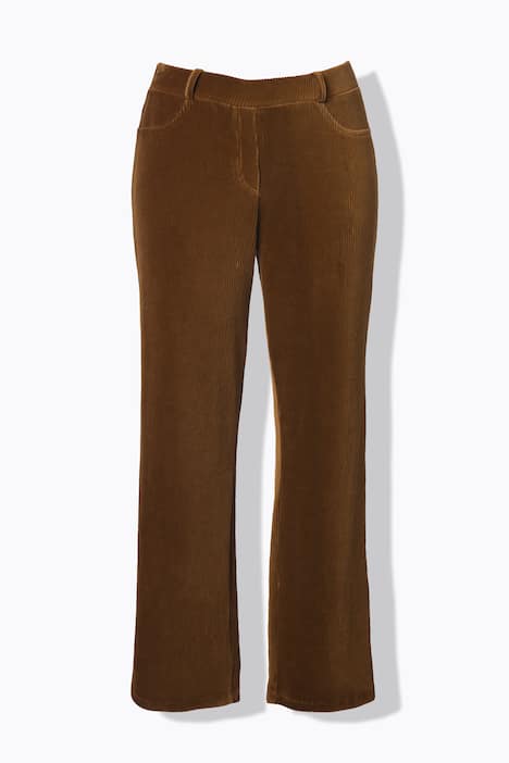 Pantaloni modello Mary in velluto a coste con cotone biologico e cintura elastica