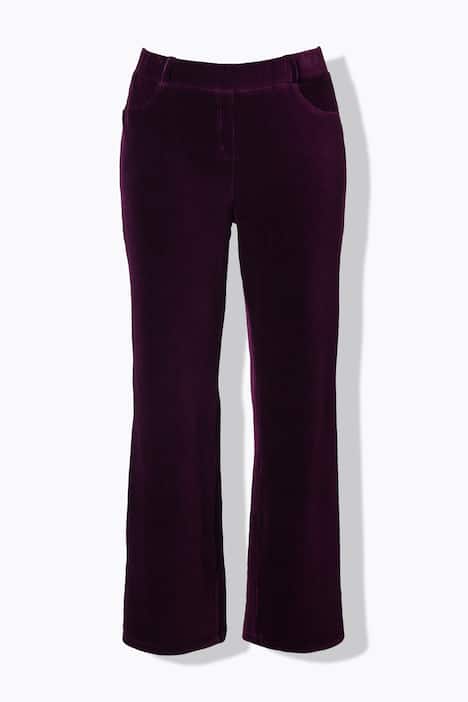Pantaloni modello Mary in velluto a coste con cotone biologico e cintura elastica