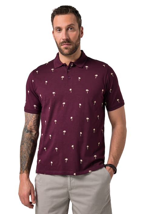 polotričko, krátké rukávy, potisk palem, do velikosti 8XL