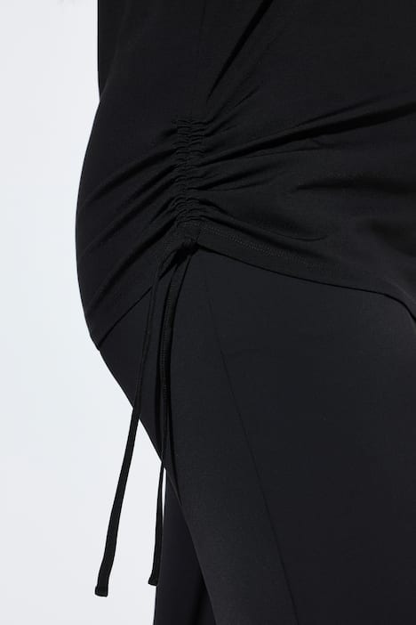 T-Shirt, Raffbänder, V-Ausschnitt, Flügel-Halbarm