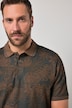 Polo JP 1880 à manches courtes, tissu piqué dans un imprimé all-over - jusqu'au 8 XL
