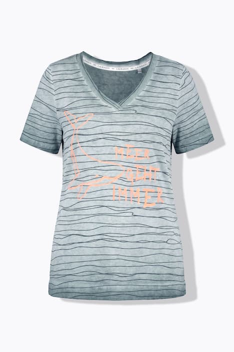 T-shirt 1/2 Arm , V-Ausschnitt , cool dyed