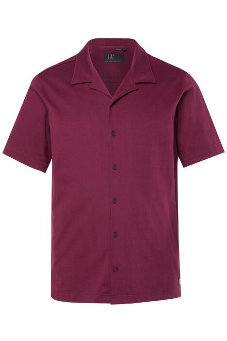 Žerzejová košile JP1880, krátké rukávy, Cuba límeček, Cuba střih, do 8XL