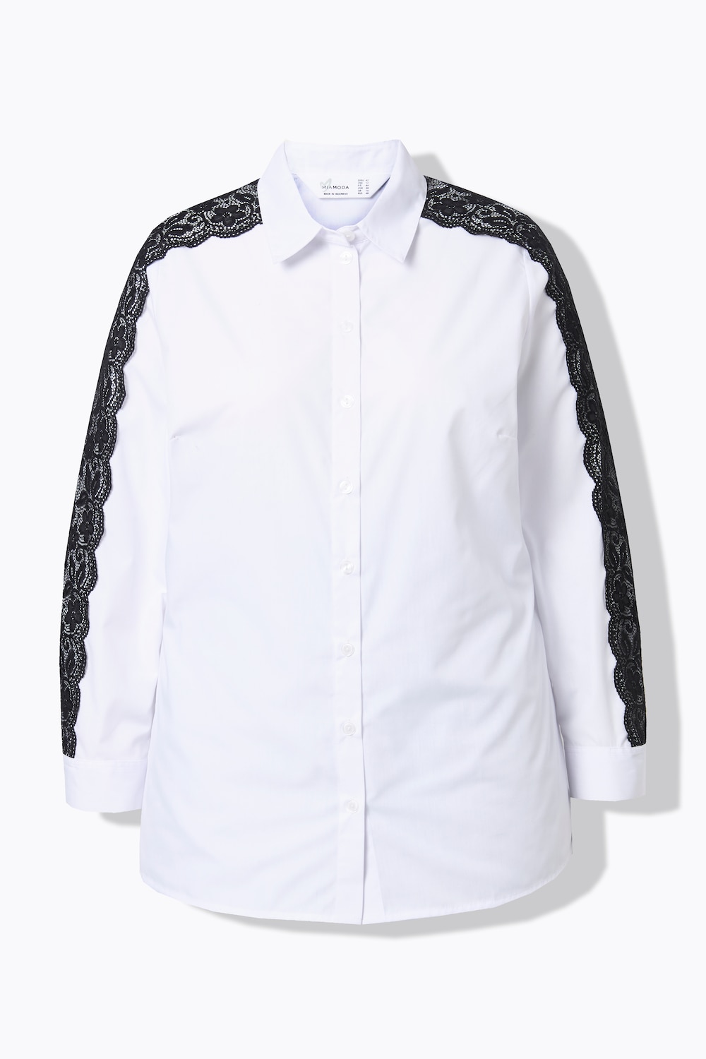 Stora storlekar Blus, Dam, vit, storlek: 44, Polyester/Bomull, Mia Moda