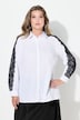 Bluse, A-Linie, Spitze auf Schultern und Langarm