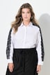 Bluse, A-Linie, Spitze auf Schultern und Langarm