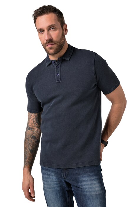 polokošile, krátké rukávy, vaflová textilie typu piké, vintage look, až do 8XL