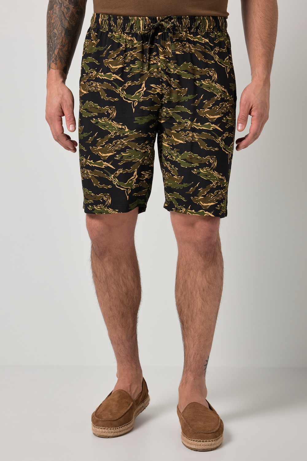 JP1880 bermuda, elastische instapband, viscose, all-overprint, tot 8XL