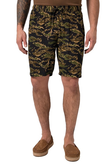 šortky, stahovací pas, viskóza, celoplošný potisk, až 8XL