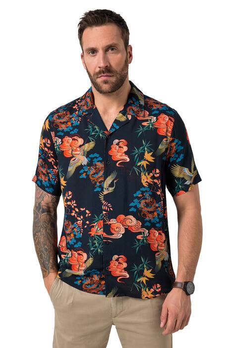 Košile, polodlouhý rukáv, Cuba límeček, celoplošný potisk, střih Cuba, do velikosti 8XL