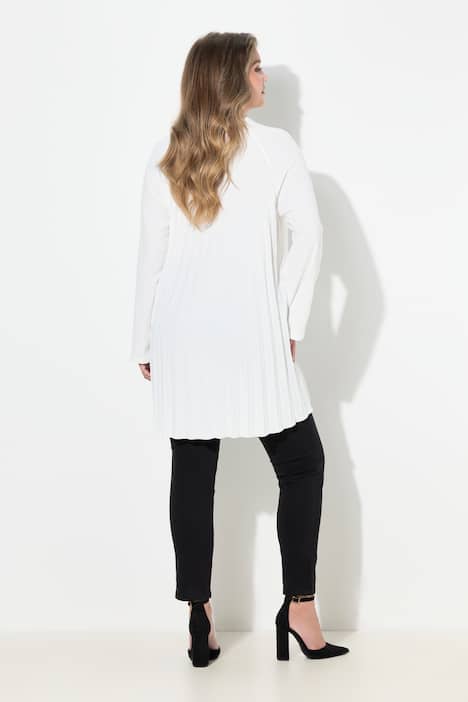 Blouse, A-lijn, geplooide rug, lange raglanmouw